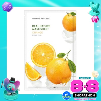 NATURE REPUBLIC - Nature Republic Real Nature Orange Mask Sheet 23ml image