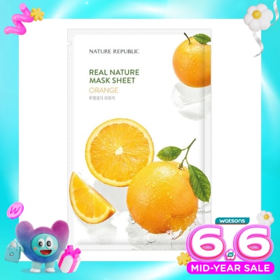 NATURE REPUBLIC - Nature Republic Real Nature Orange Mask Sheet 23ml