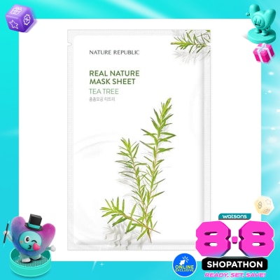 NATURE REPUBLIC - Nature Republic Real Nature Tea Tree Mask Sheet 23ml image