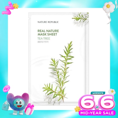 NATURE REPUBLIC - Nature Republic Real Nature Tea Tree Mask Sheet 23ml