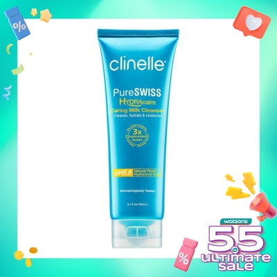 CLINELLE Clinelle Pureswiss Hydracalm Caring Milk Cleanser 100ml