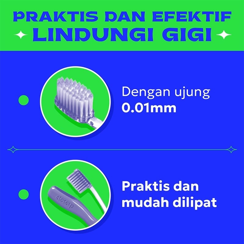 Close Up Sikat Gigi Lipat Travel (1pc + 20g)