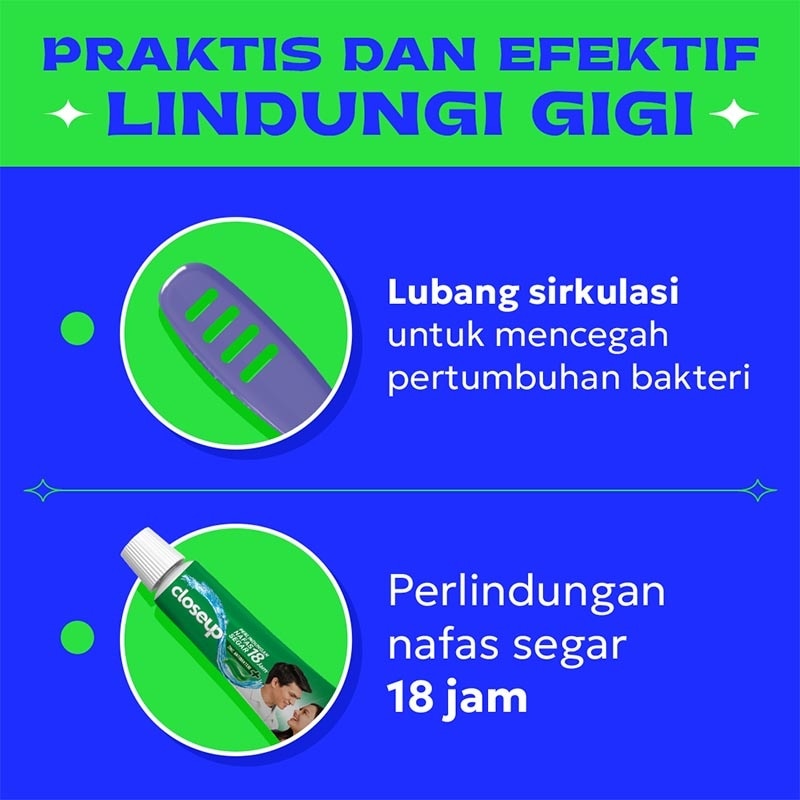 Close Up Sikat Gigi Lipat Travel (1pc + 20g)