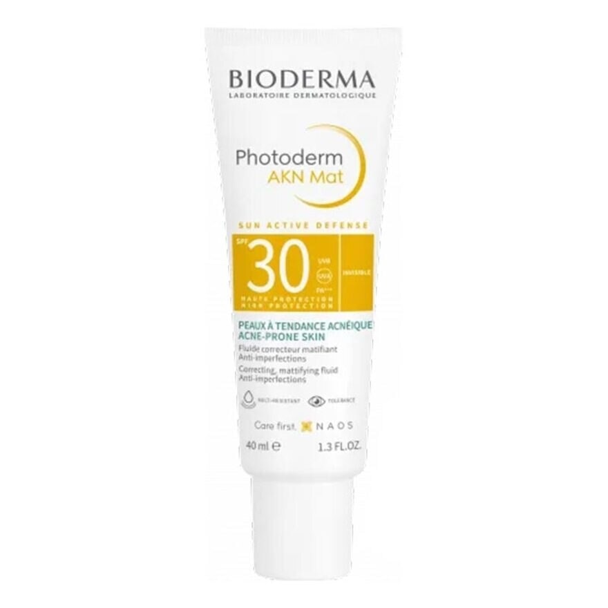 Bioderma Dermatological Oil To-Acne-Prone Skin Daily Cleansing & Protection Sebium H2O 250Ml + Photoderm Akn Mat