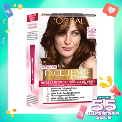 L'OREAL Excellence Creme Hair Color 4.45 Mahogany Copper Brown
