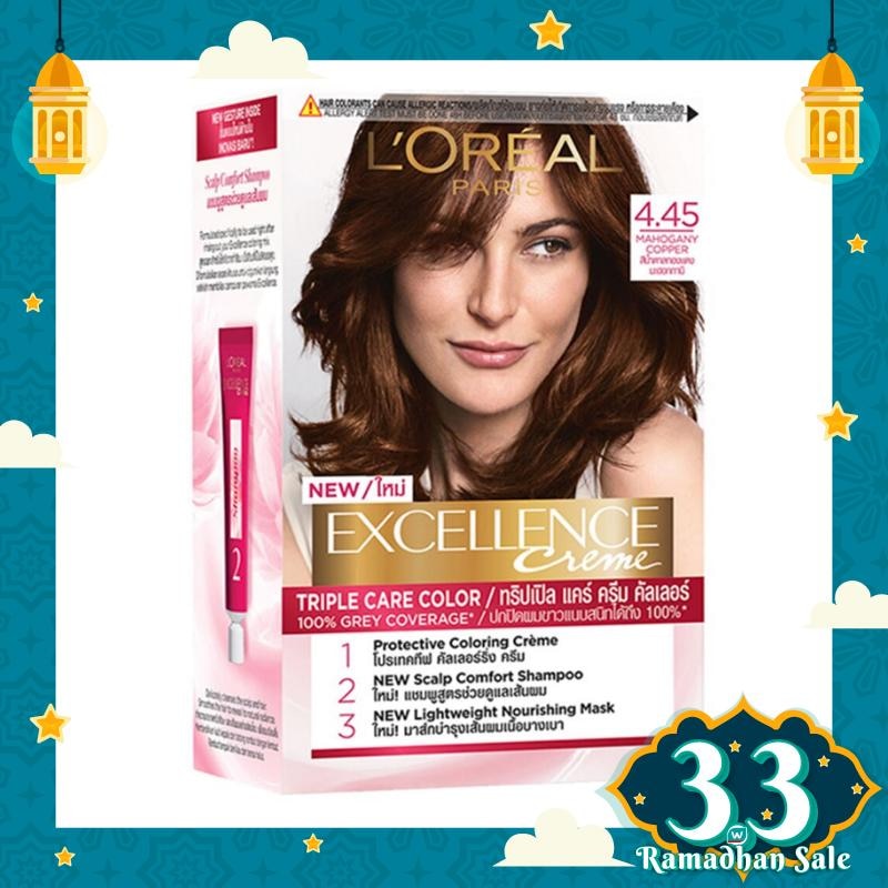 L'OREAL Excellence Creme Hair Color 4.45 Mahogany Copper Brown