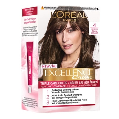 L'OREAL Excellence Creme Hair Color 4 Natural Brown