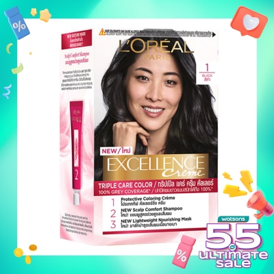 L'OREAL Excellence Creme Hair Color 1 Natural Black