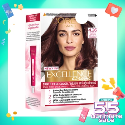 L'OREAL Excellence Creme Hair Color 4.26 Purple Brown