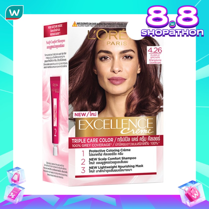 L'OREAL L'Oreal Excellence Creme 4.26 Purple Brown - Hair Color