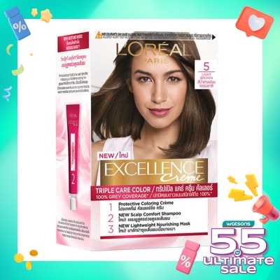 L'OREAL Excellence Creme Hair Color 5 Light Brown