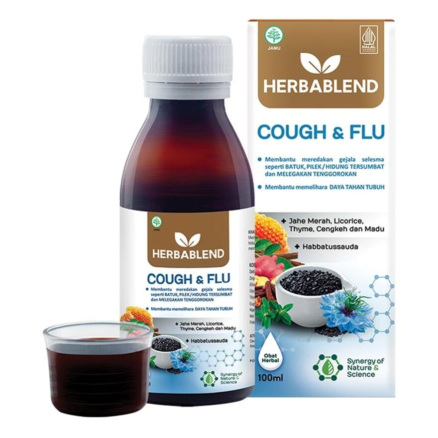 HERBABLEND COUGH&FLU SYR 100ML