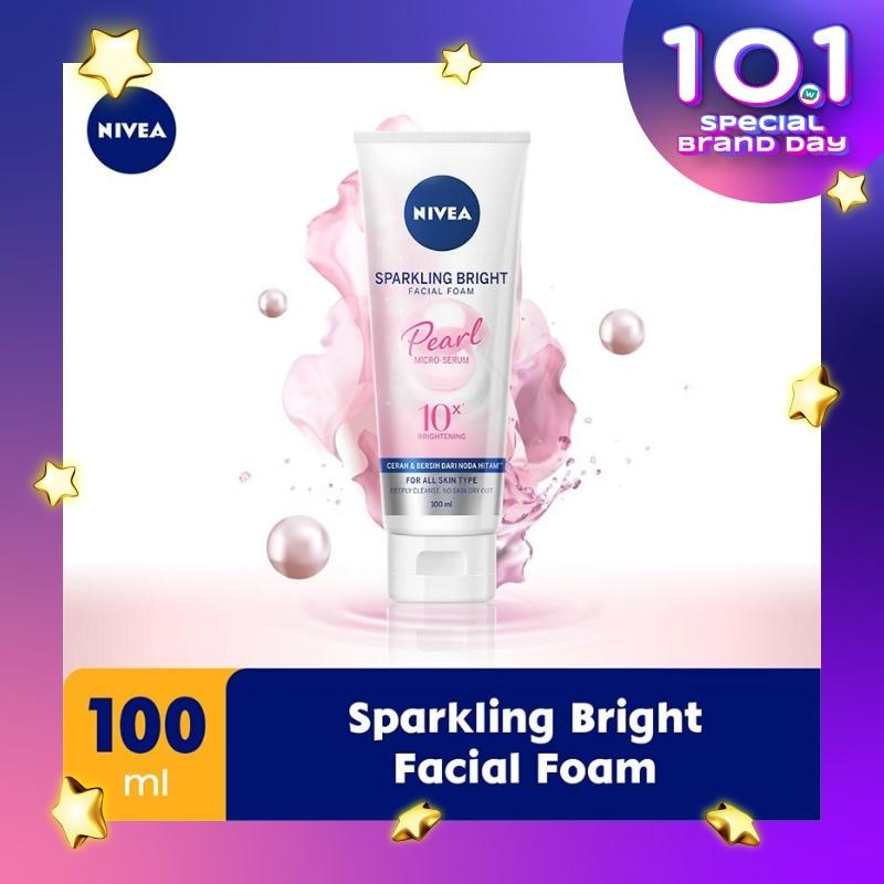 Promo Harga Nivea Facial Foam Sparkling White 100 ml - Watsons