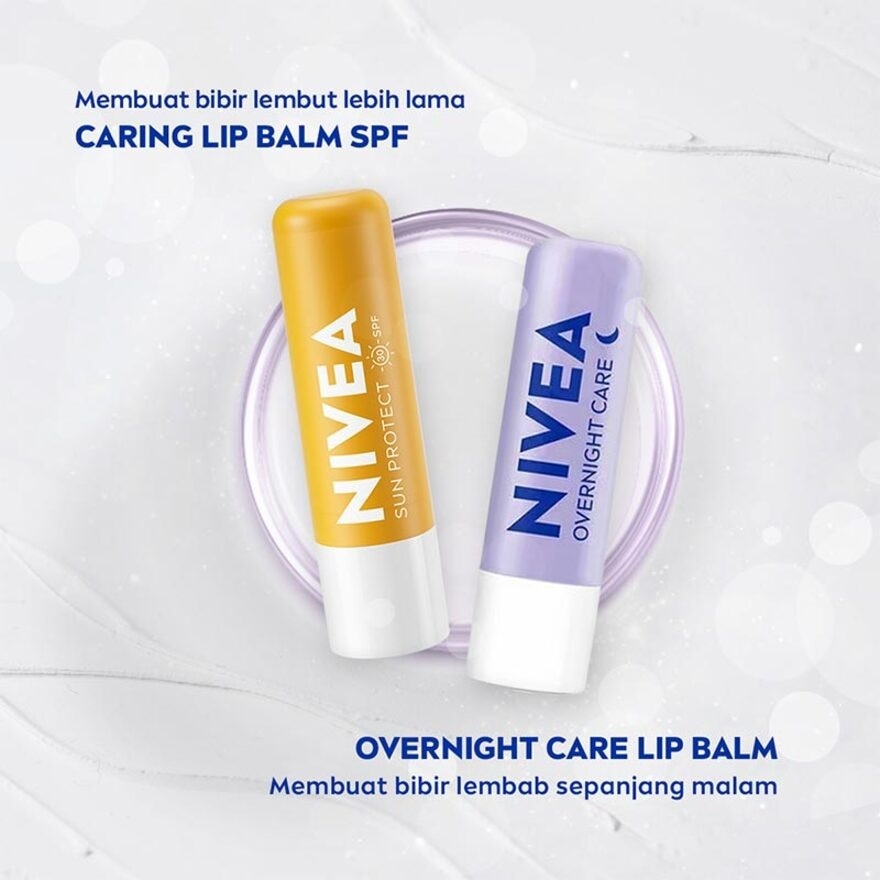 Nivea Lip Balm Overnight Care Lavender Essential Oil 4.8gr