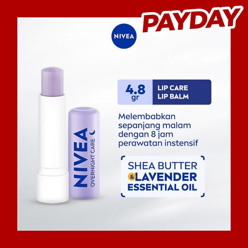 NIVEA LIPBALM NIGHT CARE LAV ES OIL 4.8g