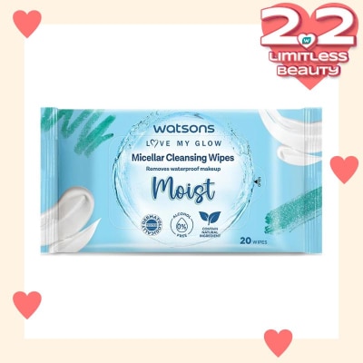 WATSONS Watsons Micellar Cleansing Wipes Moist 20'S