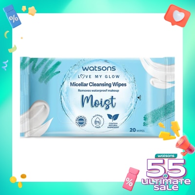 WATSONS Watsons Micellar Cleansing Wipes Moist 20'S