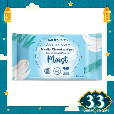 WATSONS Watsons Micellar Cleansing Wipes Moist 20'S