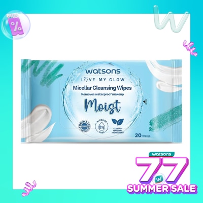 WATSONS Watsons Micellar Cleansing Wipes Moist 20'S
