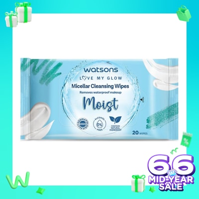 WATSONS Watsons Micellar Cleansing Wipes Moist 20'S