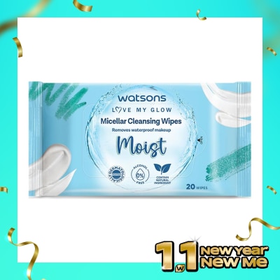 WATSONS Watsons Micellar Cleansing Wipes Moist 20'S