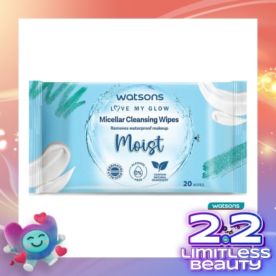 WATSONS Watsons Micellar Cleansing Wipes Moist 20'S