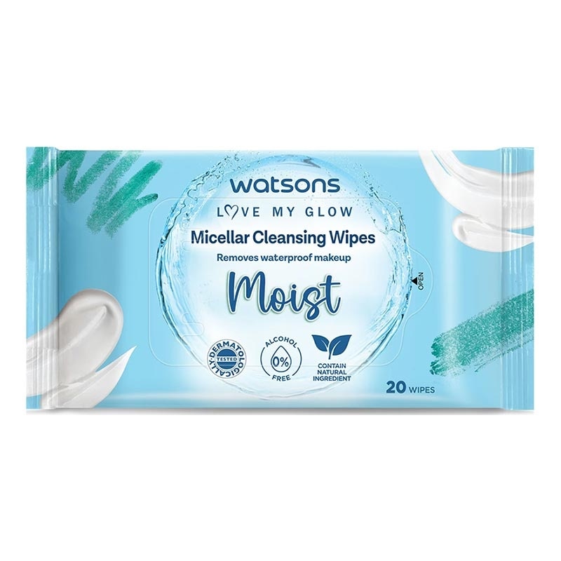 Watsons Micellar Cleansing Wipes Moist 20'S