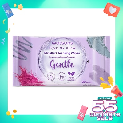 WATSONS Watsons Micellar Cleansing Wipes Gentle 20'S