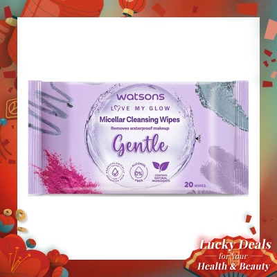 WATSONS Watsons Micellar Cleansing Wipes Gentle 20'S