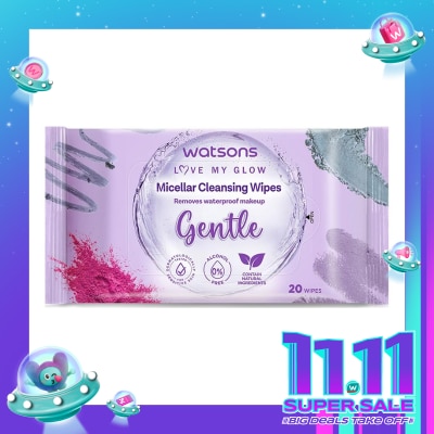 WATSONS Watsons Micellar Cleansing Wipes Gentle 20'S