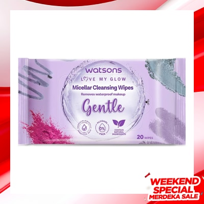 WATSONS Watsons Micellar Cleansing Wipes Gentle 20'S