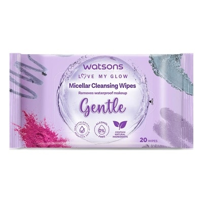 WATSONS W MICELLAR CL WIPES GENTLE 20S