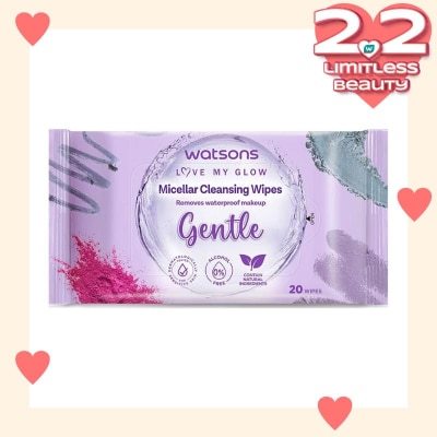 WATSONS Watsons Micellar Cleansing Wipes Gentle 20'S