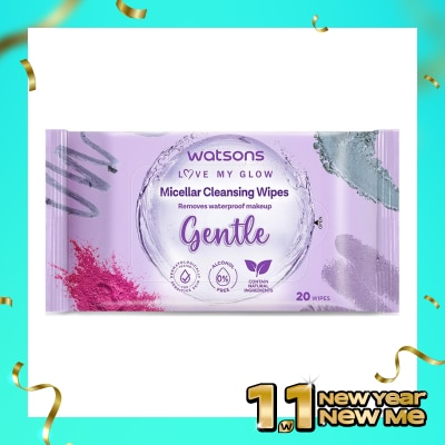 WATSONS Watsons Micellar Cleansing Wipes Gentle 20'S