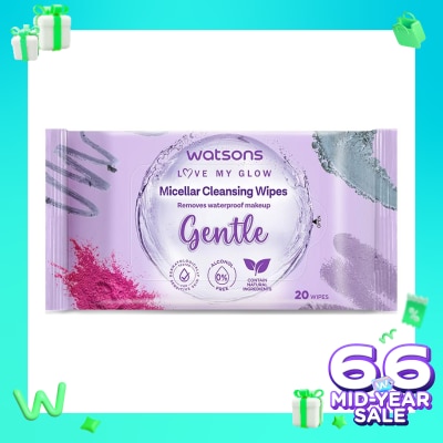 WATSONS Watsons Micellar Cleansing Wipes Gentle 20'S