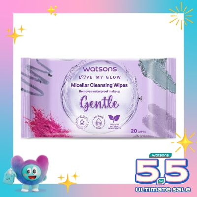 WATSONS - Watsons Micellar Cleansing Wipes Gentle 20'S
