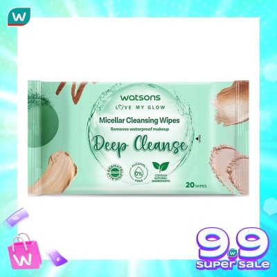 WATSONS Watsons Micellar Cleansing Wipes Deep Cleanse 20'S