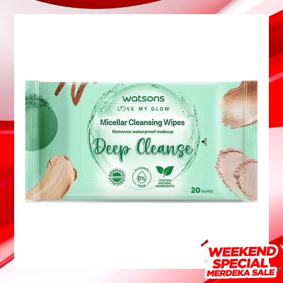 WATSONS Watsons Micellar Cleansing Wipes Deep Cleanse 20'S