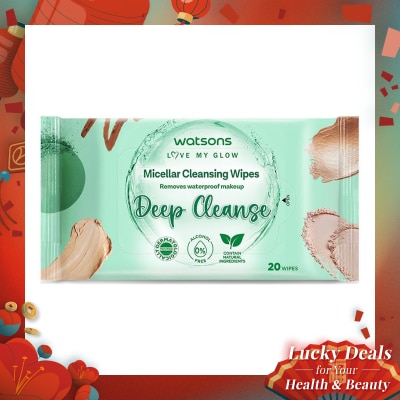 WATSONS Watsons Micellar Cleansing Wipes Deep Cleanse 20'S