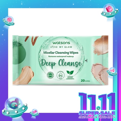 WATSONS Watsons Micellar Cleansing Wipes Deep Cleanse 20'S