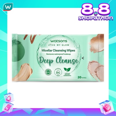WATSONS Watsons Micellar Cleansing Wipes Deep Cleanse 20'S