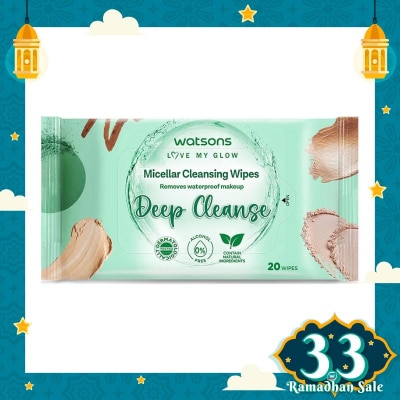 WATSONS Watsons Micellar Cleansing Wipes Deep Cleanse 20'S