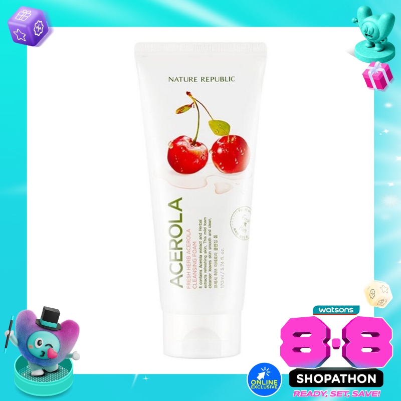 Nature Republic Fresh Herb Acerola Cleansing Foam 170ml image