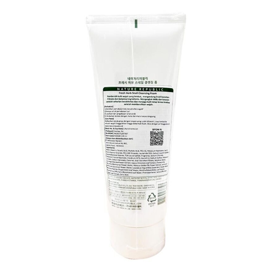 Nature Republic Fresh Herb Snaiil Cleansing Foam 170ml