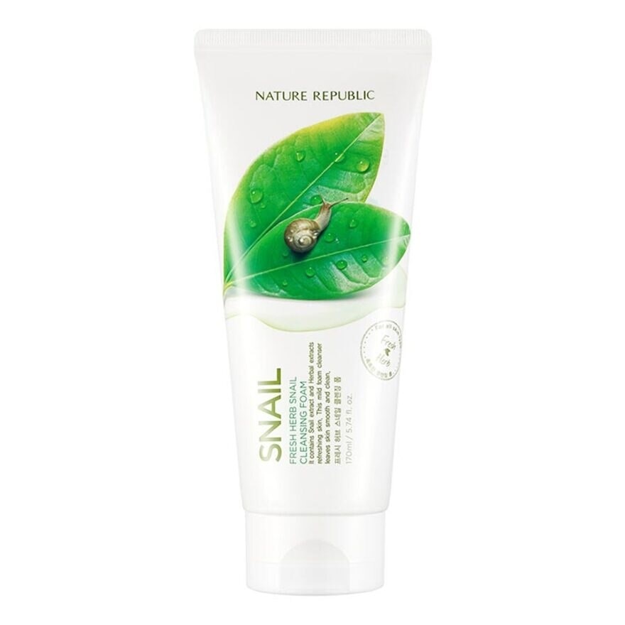 Nature Republic Fresh Herb Snaiil Cleansing Foam 170ml