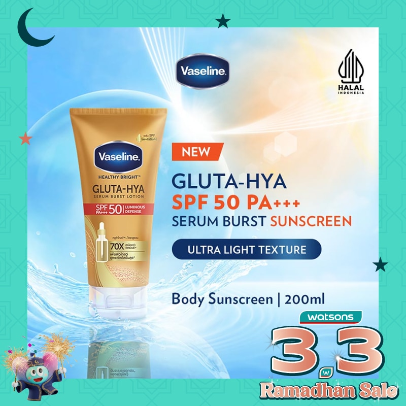 VASELINE HB GLUTA HYA SPF50 200ML