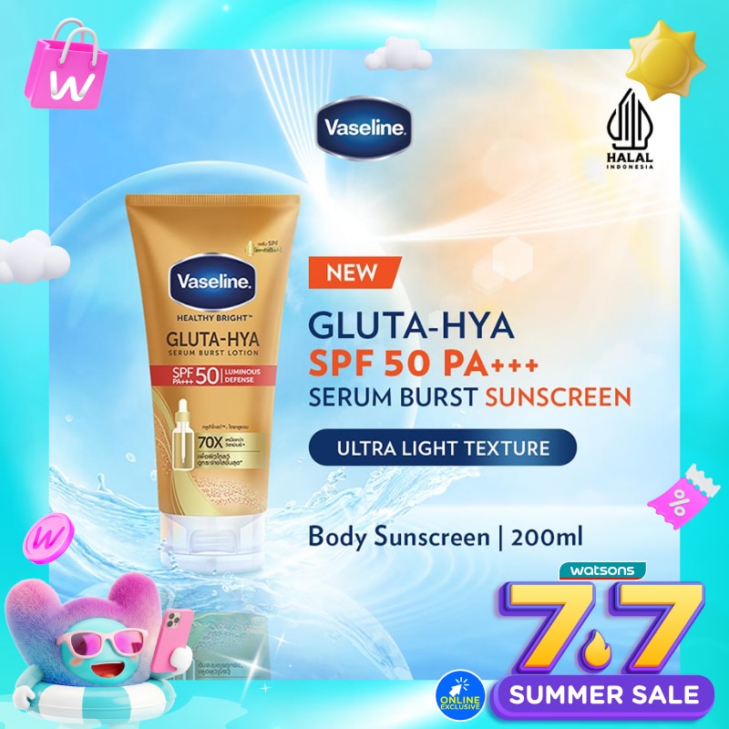 Gluta‑Hya Serum Burst Sunscreen SPF 50 PA++++ Luminous Defense 200ml