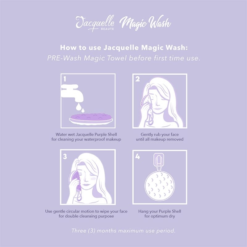 Magic Wash Purple Shell Makeup Remover Pembersih Wajah