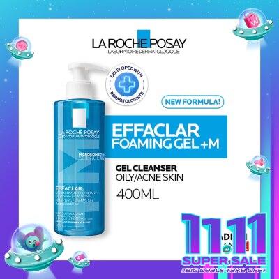LA ROCHE POSAY La Roche Posay Effaclar Foaming Gel+M Cleanser- Sabun Wajah Kulit Jerawat/ Berminyak 400ml