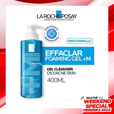 LA ROCHE POSAY La Roche Posay Effaclar Foaming Gel+M Cleanser- Sabun Wajah Kulit Jerawat/ Berminyak 400ml